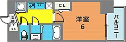 ファーストフィオーレ神戸スペラーレ 1Kの間取図画像