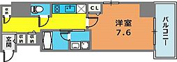 アルファレガロ神戸元町 1Kの間取図画像
