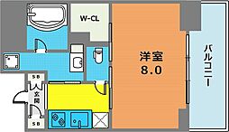 RESIDIA神戸元町 1Kの間取図画像