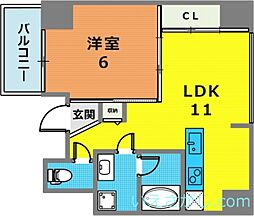 アオイフラッツ 1LDKの間取図画像