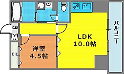 モアライフ住吉南 1LDKの間取図画像