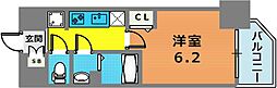 プレサンス三宮セントウエル 1Kの間取図画像