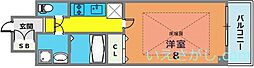 シーサイドパレス神戸 1Kの間取図画像
