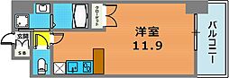 エスライズ新神戸 ワンルームの間取図画像