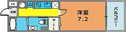 アルファレガロ兵庫 1Kの間取図画像