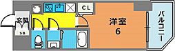 アドバンス神戸ラシュレ 1Kの間取図画像