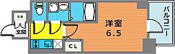 ワールドアイ神戸ハーバーランド3 1Kの間取図画像