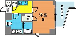 シャロン灘 ワンルームの間取図画像