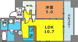 アーバネックス神戸水木通 1LDKの間取図画像