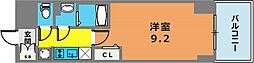 プレサンス神戸セレスティア 1Kの間取図画像