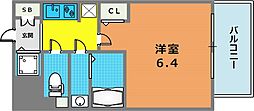 S-RESIDENCE神戸元町 1Kの間取図画像