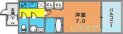 スプランディッド神戸北野 1Kの間取図画像