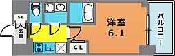 エスリード神戸ラ・コスタ 1Kの間取図画像
