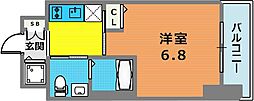 ファーストフィオーレ神戸元町 1Kの間取図画像