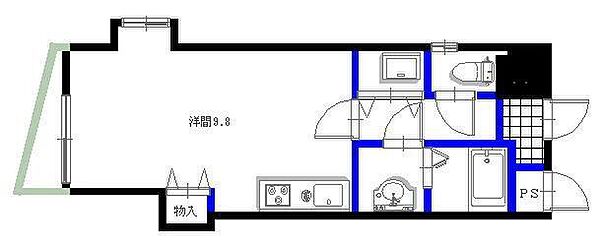 アネシス小文字 ｜福岡県北九州市小倉北区砂津1丁目(賃貸マンション1R・12階・30.15㎡)の写真 その2