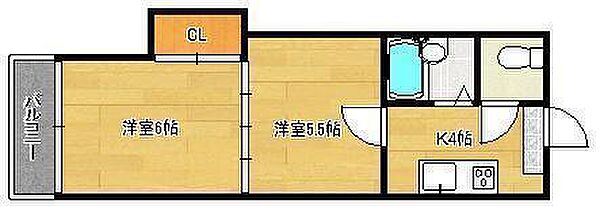 ロイヤルグランデ ｜福岡県北九州市小倉北区中島1丁目(賃貸マンション2K・5階・31.35㎡)の写真 その2