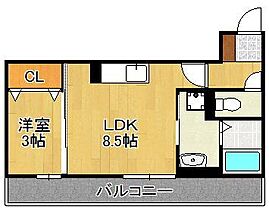 Polonia Matsubara B棟  ｜ 福岡県北九州市門司区松原1丁目（賃貸アパート1LDK・3階・31.45㎡） その2