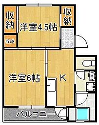ビレッジハウス門司白野江2号棟 2階