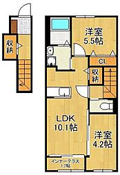 SPAZIO FUKUOKA 2LDKの間取図画像