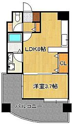 パワーズ117 1LDKの間取図画像