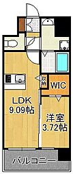 SOLUNA旦過 1LDKの間取図画像