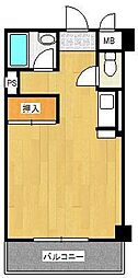 メゾン東武三萩野(株)東武住販小倉ビル 1Kの間取図画像
