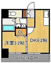 クラブオリエントNo.71トラストタワー 1DKの間取図画像