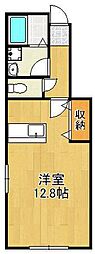 エクシヴ上富野 ワンルームの間取図画像