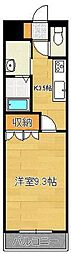 ボンヌールコートK 1Kの間取図画像