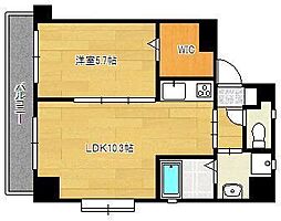 アイランドコート別院 1LDKの間取図画像