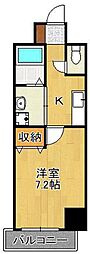 Bergamotto三萩野 1Kの間取図画像