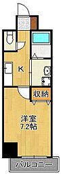 Bergamotto三萩野 1Kの間取図画像