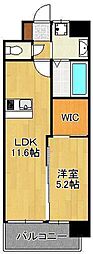 リオグランデ 1LDKの間取図画像