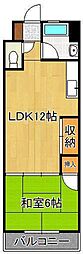 ギャラン江南 1LDKの間取図画像
