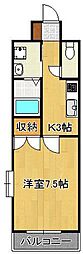 リファレンス小倉駅前 1Kの間取図画像