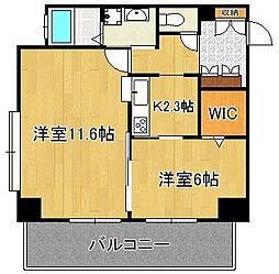 アイランドコート別院 2Kの間取図画像