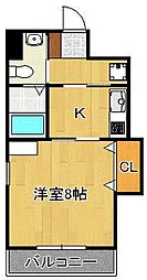 古船場タカヤコーポレーションビル 1Kの間取図画像
