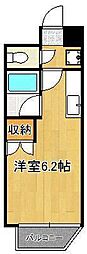 ベルガ中津口 ワンルームの間取図画像