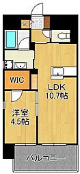 シャーメゾングランドソレイユ門司 1LDKの間取図画像