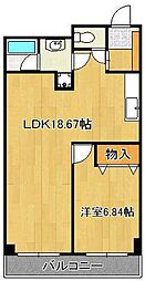 タカフジ・アパートメント 1LDKの間取図画像