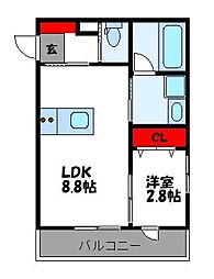 間取図画像 1LDK