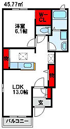 間取図画像 1LDK