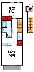 ケイ・ハウス2 1LDKの間取図画像