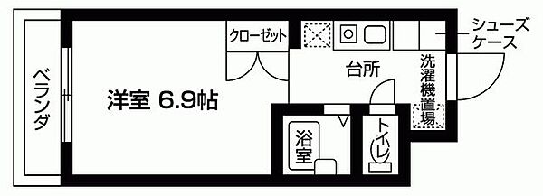 フォルテ相模が丘 ｜神奈川県座間市相模が丘１丁目(賃貸マンション1R・2階・19.46㎡)の写真 その2