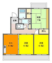 belleforetA 3DKの間取図画像