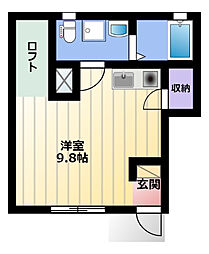 SURFHOUSE ワンルームの間取図画像