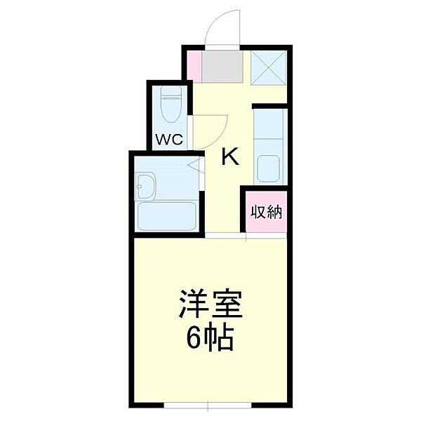 シェ・コンコルド 2B｜静岡県浜松市中央区蜆塚１丁目(賃貸アパート1K・2階・20.66㎡)の写真 その2