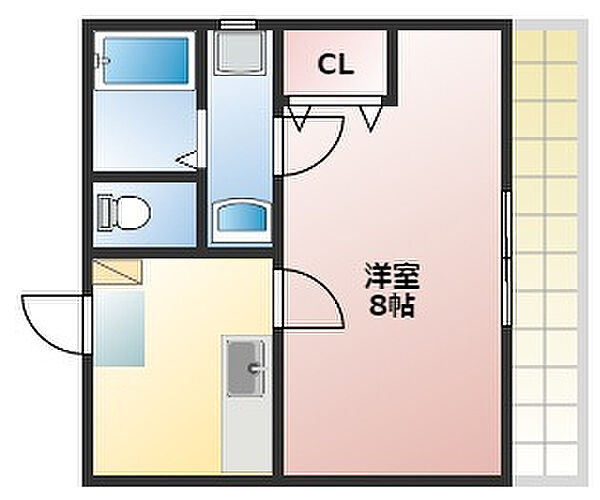 クレフラスト浜松学院大学前 A103｜静岡県浜松市中央区布橋３丁目(賃貸アパート1K・1階・25.00㎡)の写真 その2