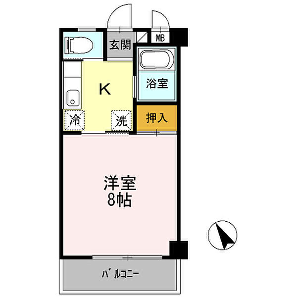 棒屋第2城北ハイツ 205｜静岡県浜松市中央区城北２丁目(賃貸マンション1K・2階・26.27㎡)の写真 その2