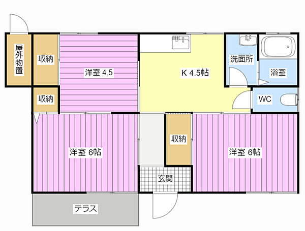 蜆塚2丁目借家 ｜静岡県浜松市中央区蜆塚２丁目(賃貸一戸建3K・1階・52.24㎡)の写真 その2